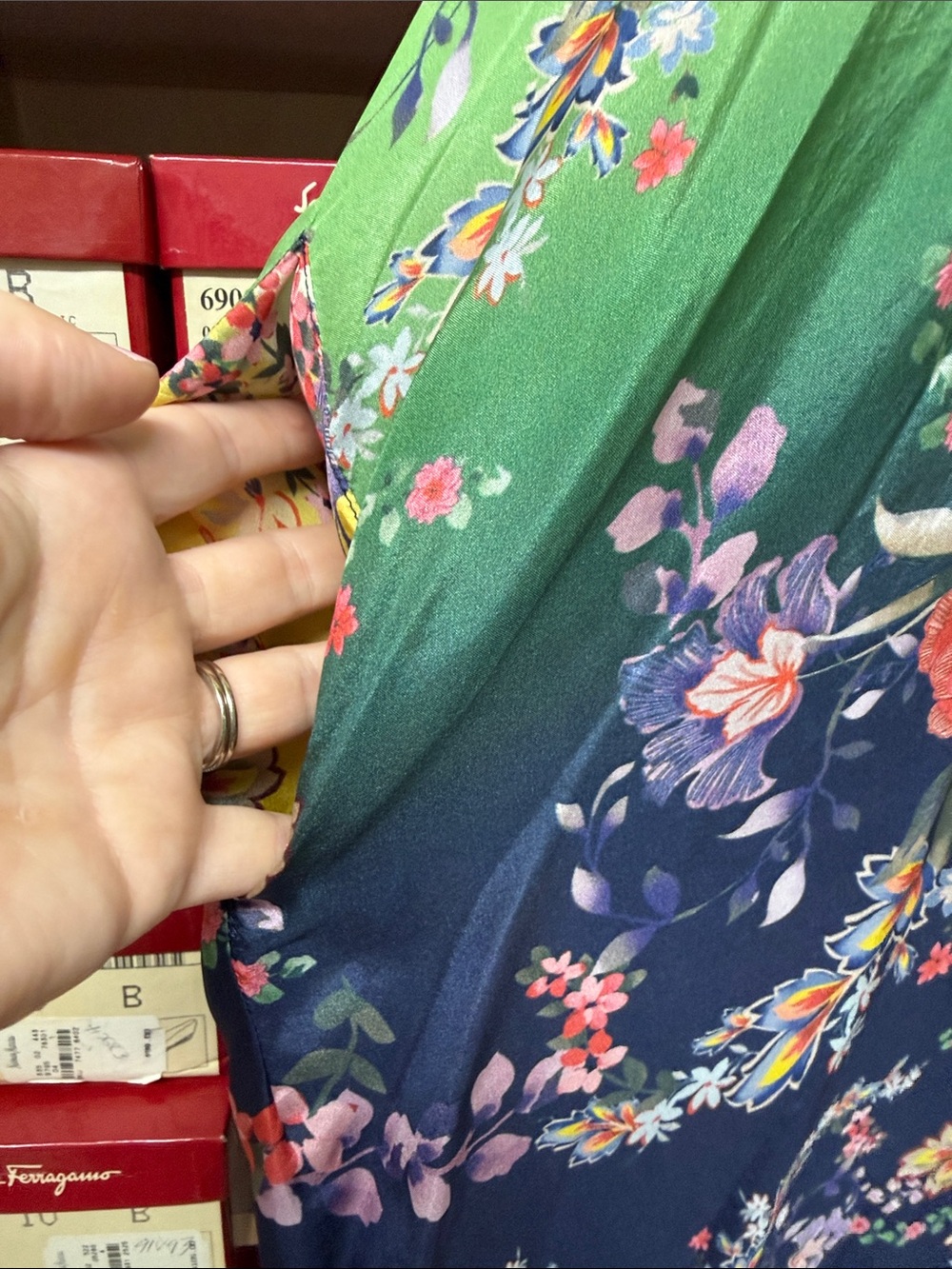 Johnny Was 100% silk Colorful Floral Patchwork Kimono Jacket - Picture 2 of 6